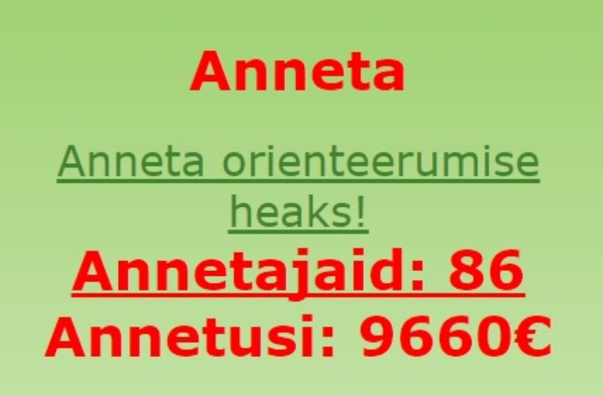 Annetatud on juba peaaegu 10 000 eurot – aitäh teile!